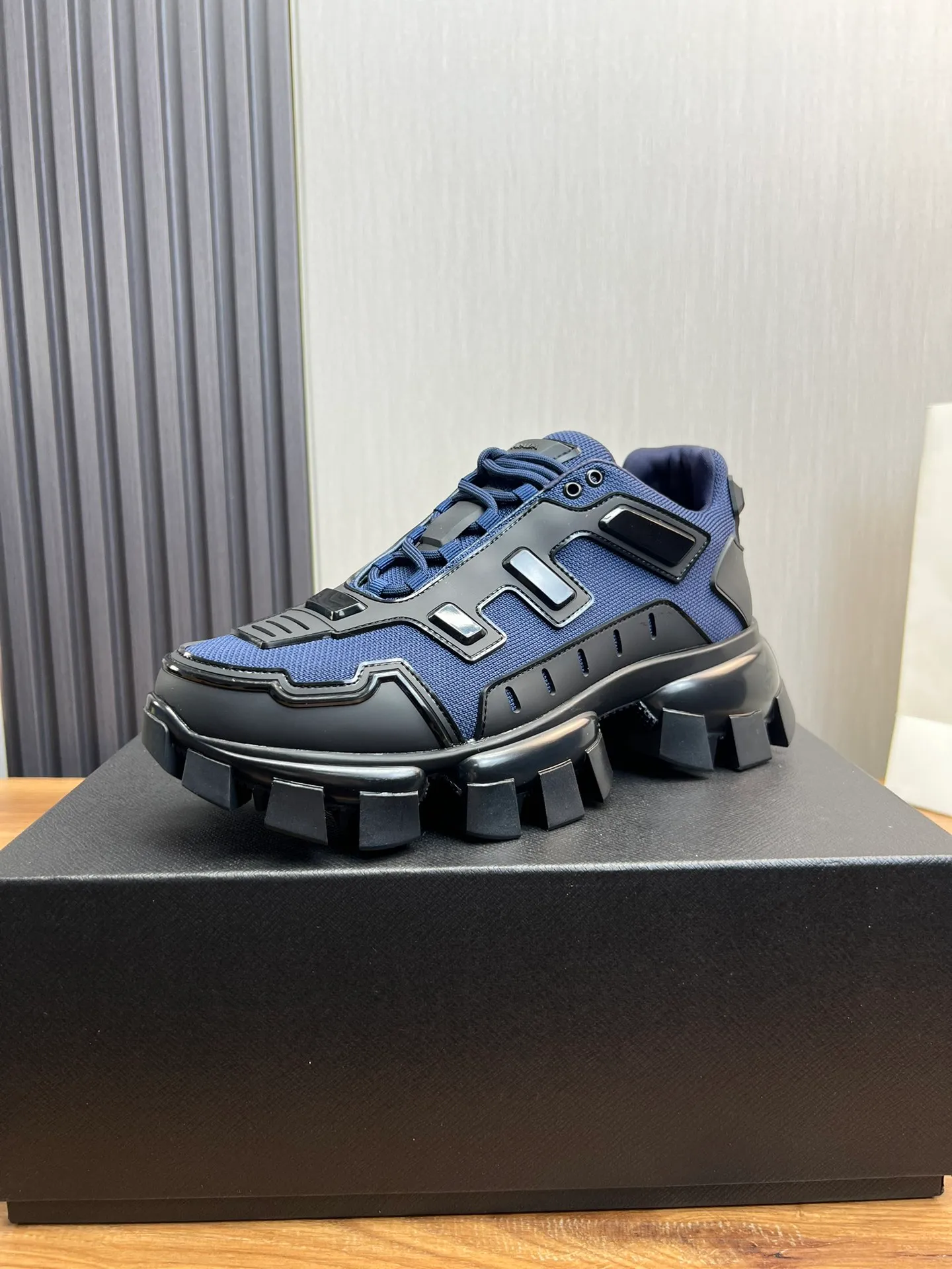 Men's shoes 💰620💰 [PRADA] Hot-selling thick-soled shoes 🔥 Available all year round ✔️Official website synchronization Original fly-knit film fabric + cowhide lining, 1⃣️:1⃣️reproduction, original sole, 38-45 (45 made to order, non-refundable)